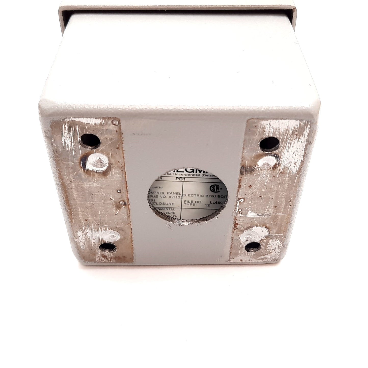 Used Hubbell Wiegmann PB1 Push Button Enclosure, Steel, 30mm, 3.8" x 3.6" x 3"