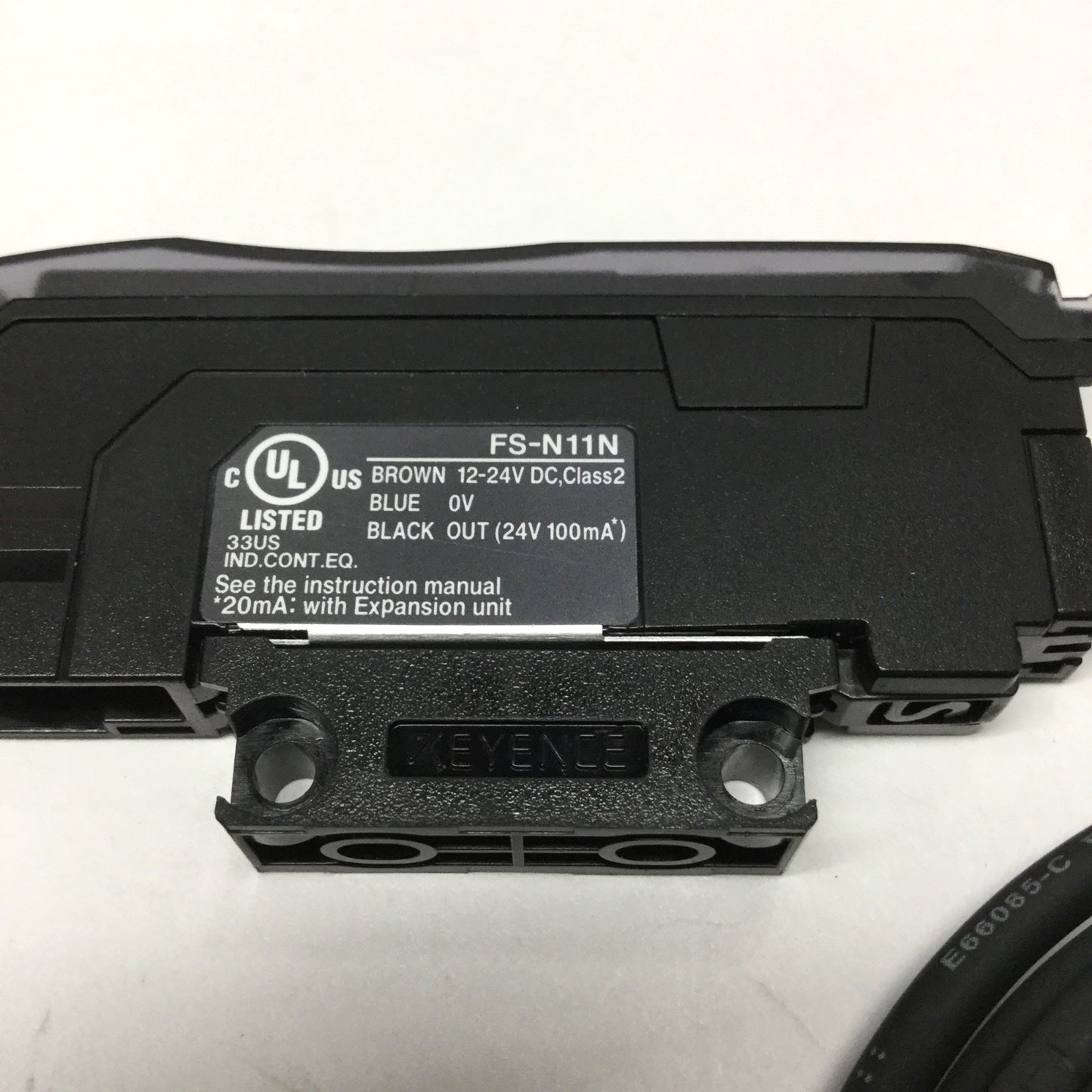 Used Keyence FS-N11N Digital Fiber Optic Sensor Amplifier, 1 Output, NPN, 12-24VDC