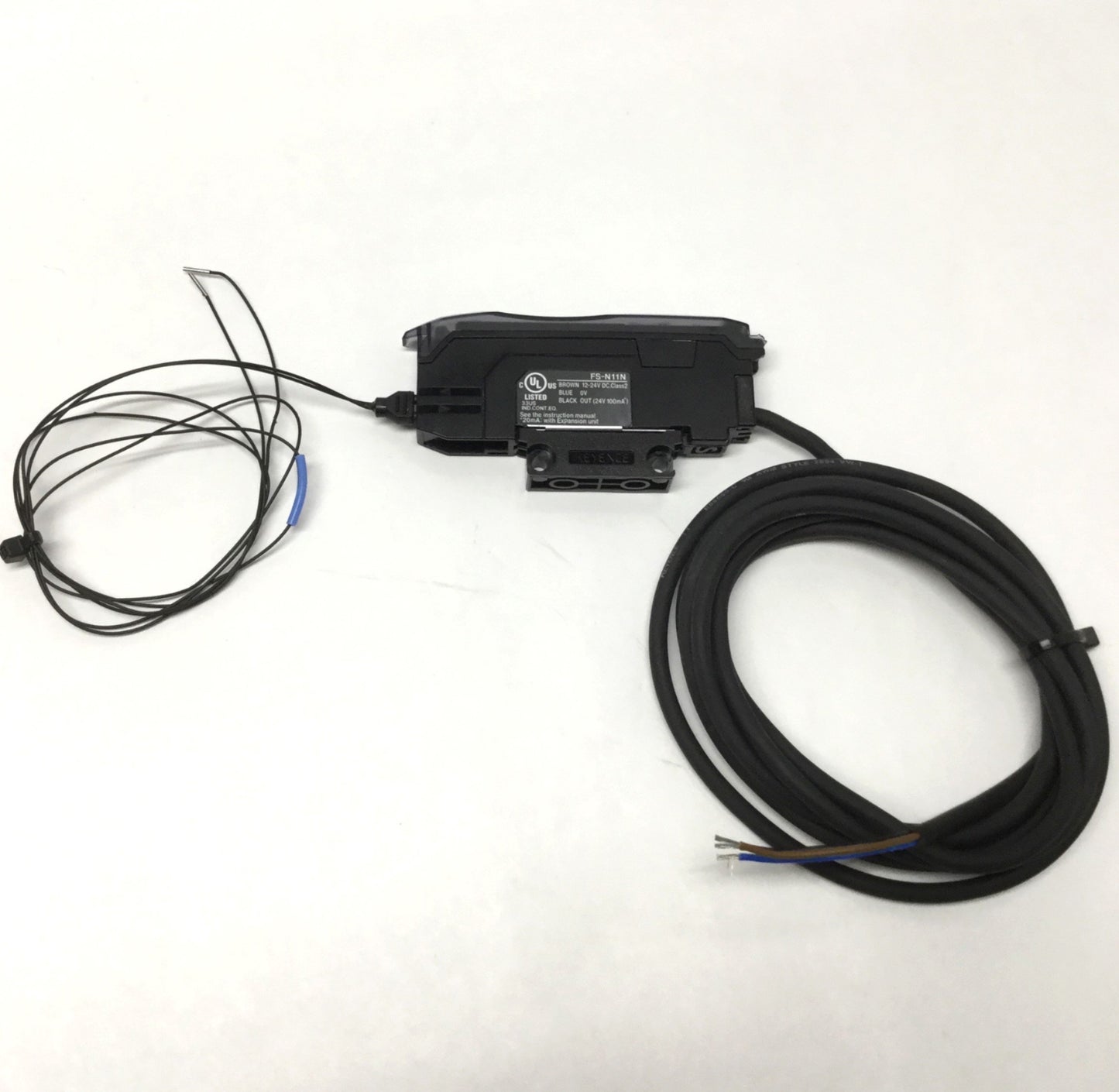Used Keyence FS-N11N Digital Fiber Optic Sensor Amplifier, 1 Output, NPN, 12-24VDC