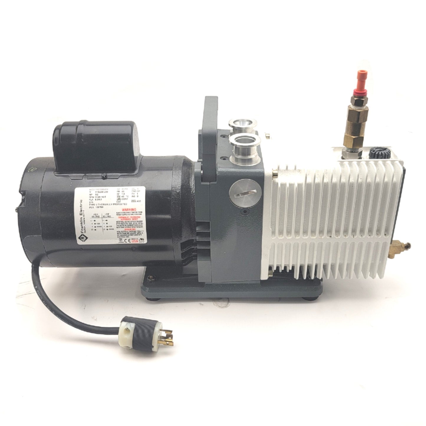 Used Varian Alcatel Adixen 210-SDX Dual Stage Rotary Vacuum Pump 115/208-230VAC 1-Ph