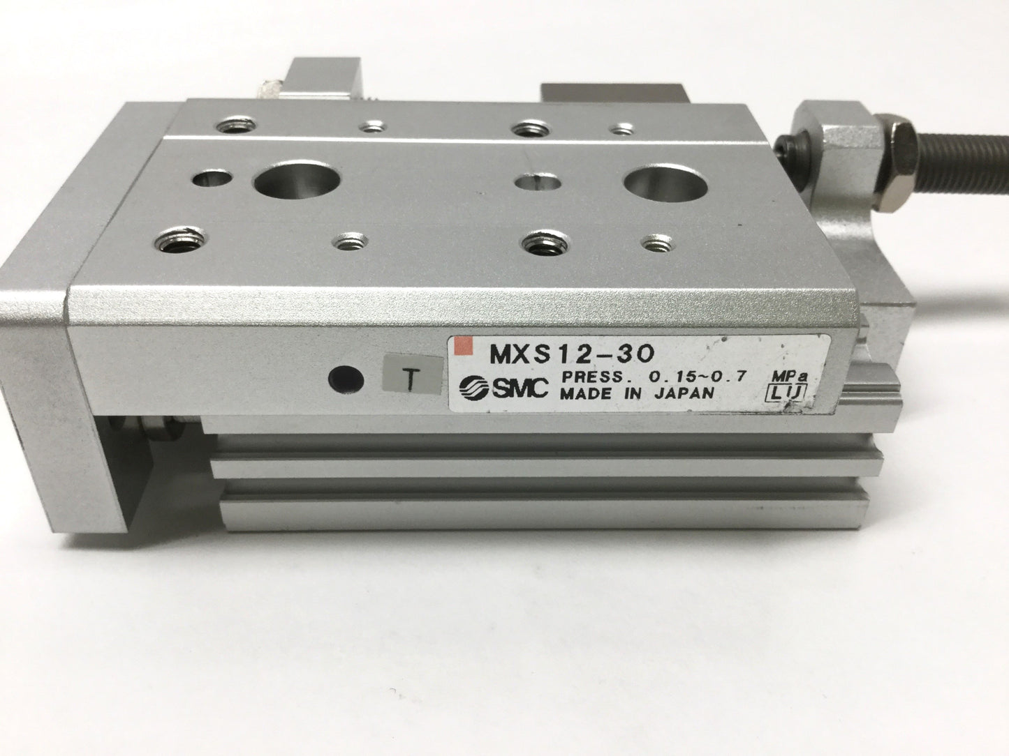 Used SMC MXS12-30ASBT Guided Air Cylinder Slide Table Actuator 12mm Bore, 30mm Stroke