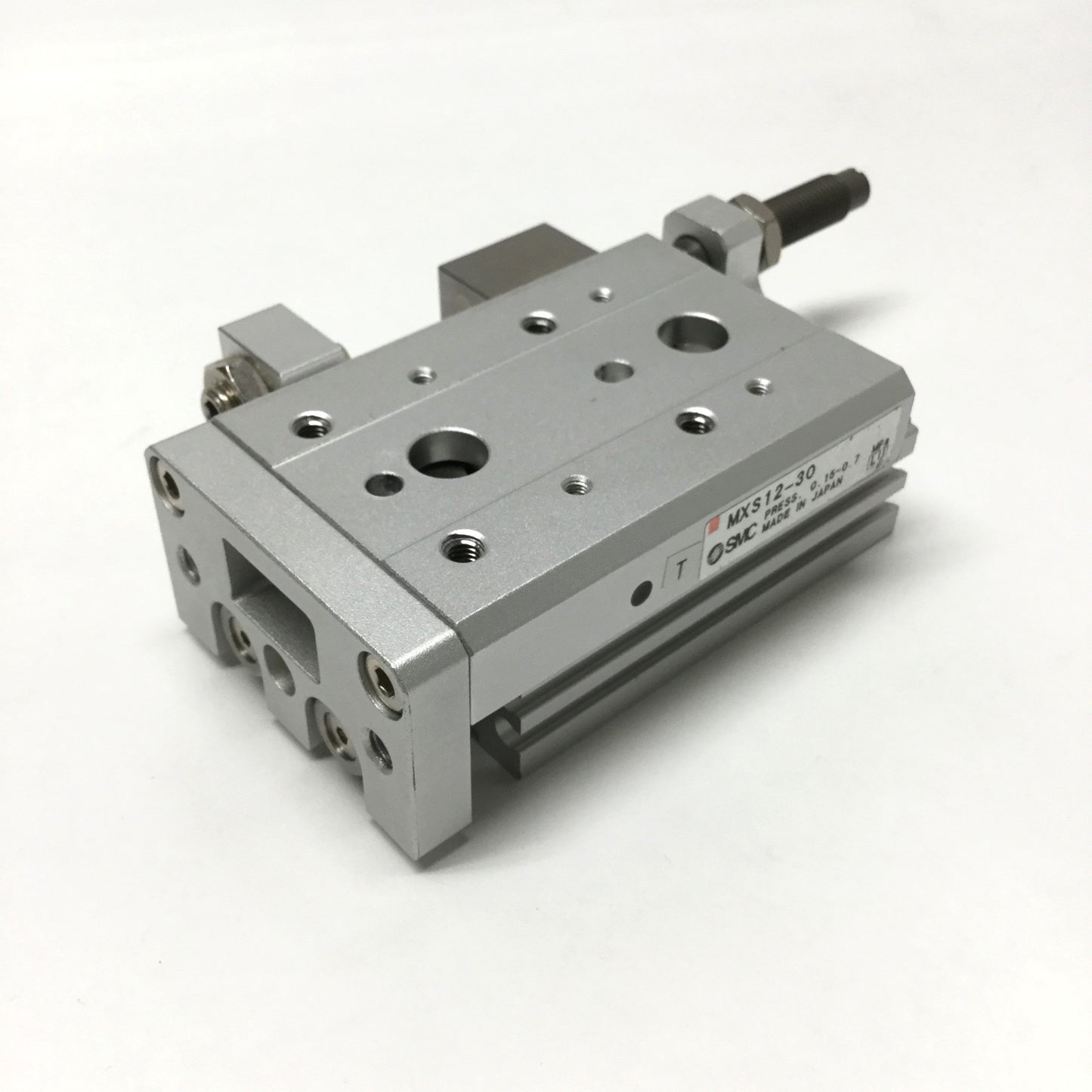 Used SMC MXS12-30ASBT Guided Air Cylinder Slide Table Actuator 12mm Bore, 30mm Stroke
