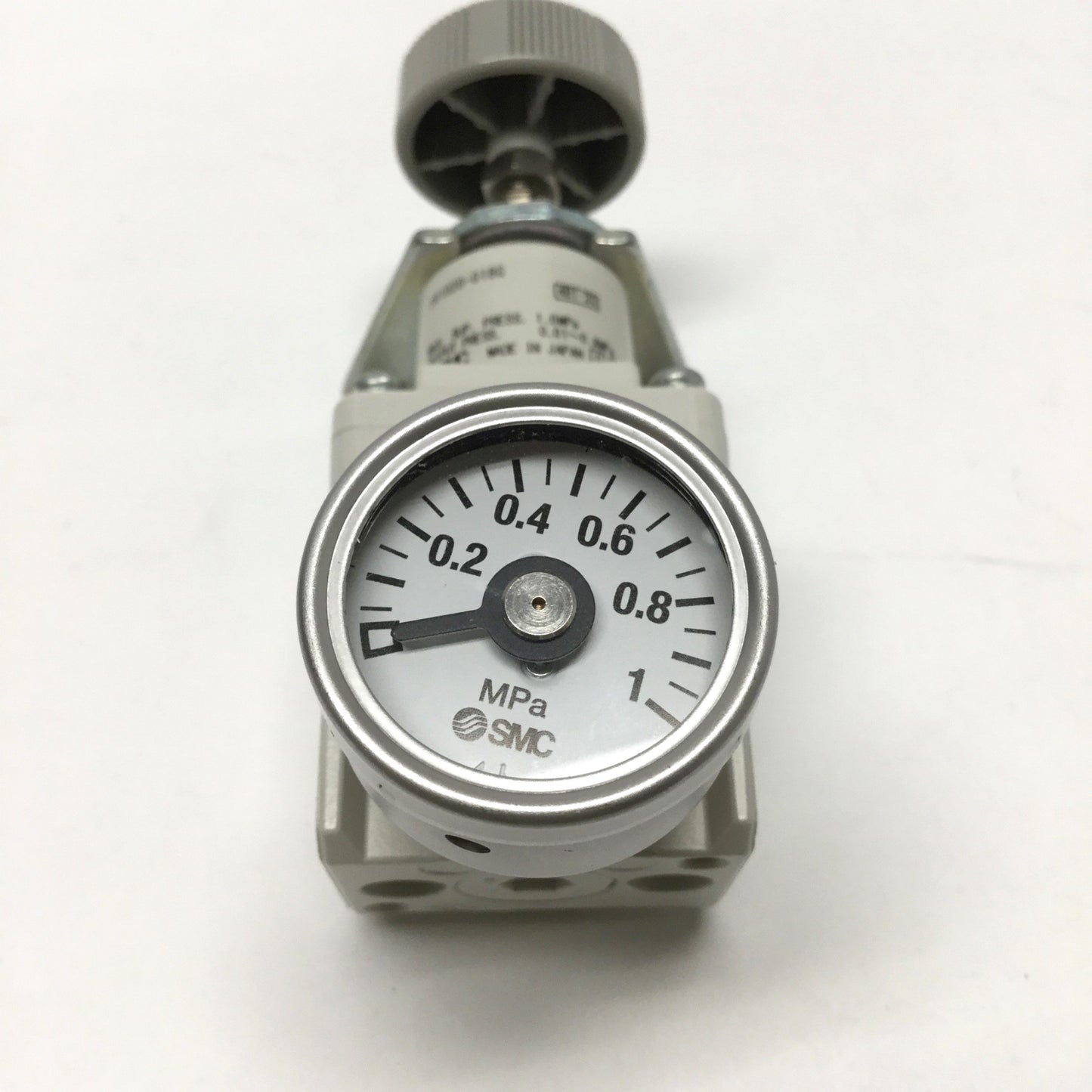 Used SMC IR1020-01BG Precision Regulator, 0.01~0.8MPa Set Pressure, Rc 1/8" w/Gauge