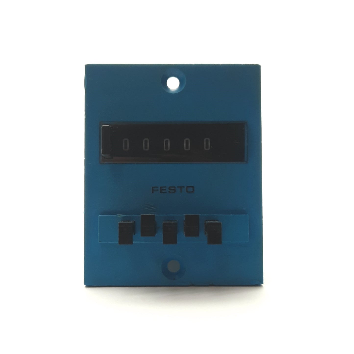 Used FESTO PZV-E-C Pneumatic Signal Preset Counter, 5-Digit, 29-116PSI, M5 Ports