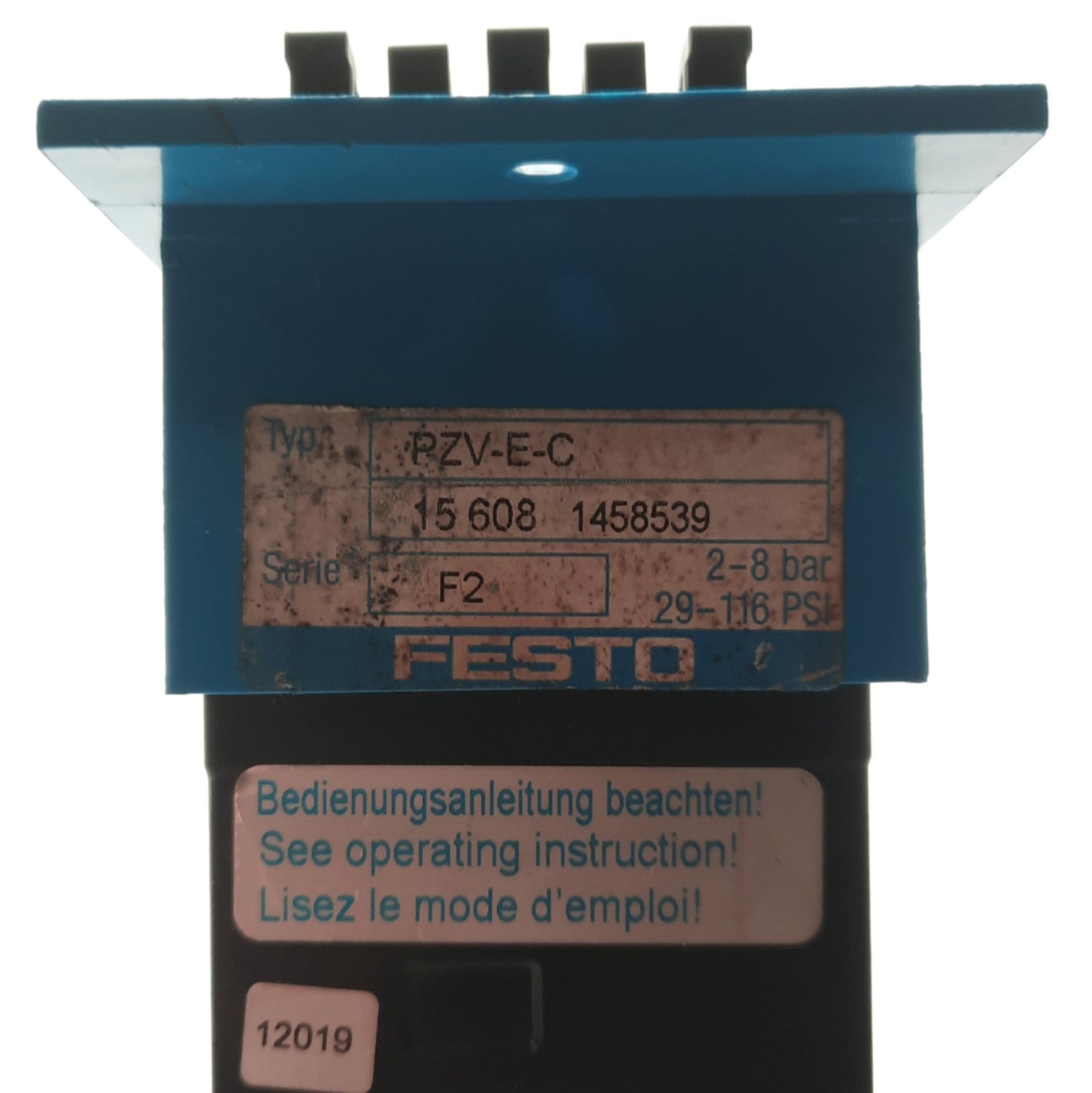 Used FESTO PZV-E-C Pneumatic Signal Preset Counter, 5-Digit, 29-116PSI, M5 Ports