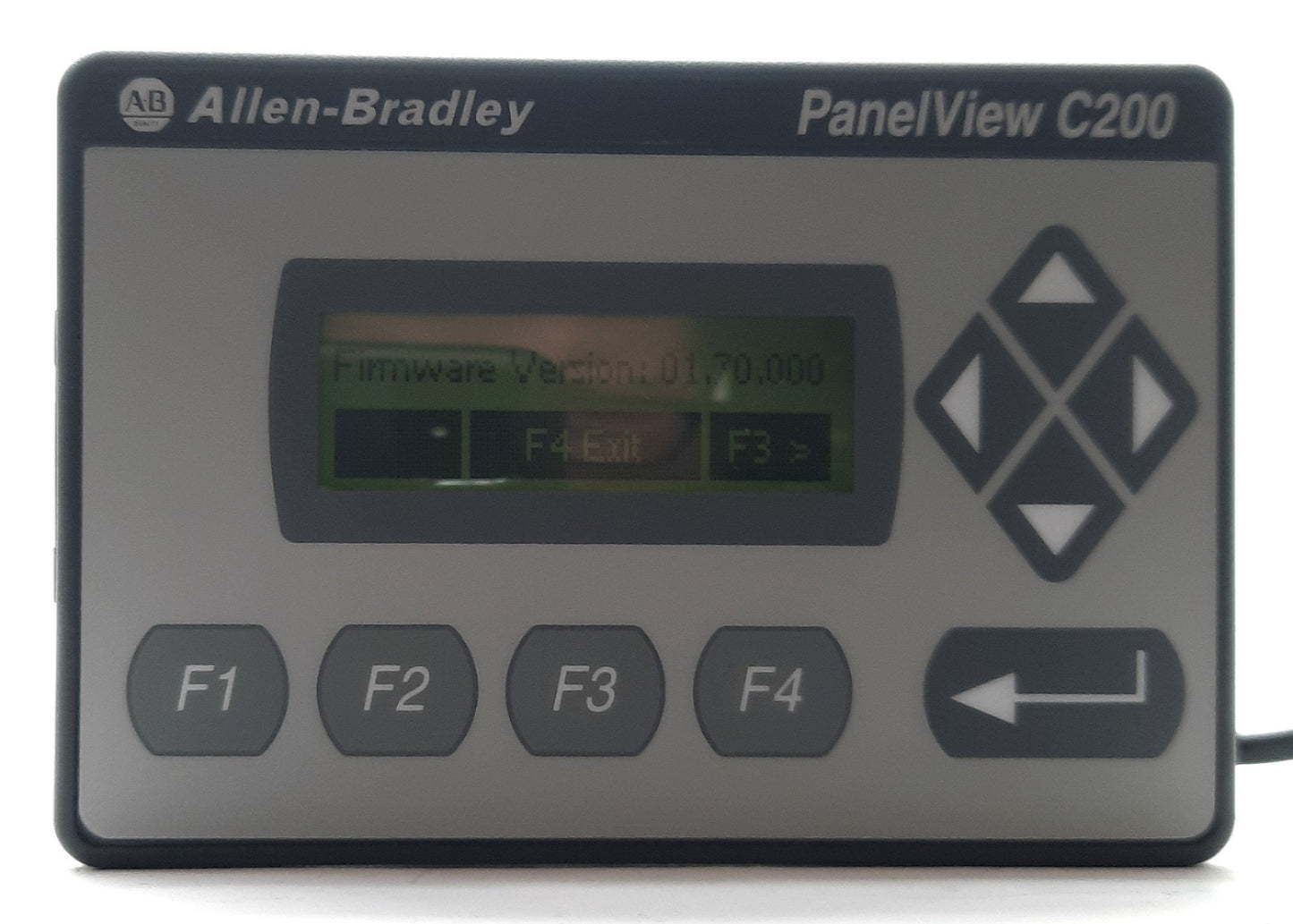Used Allen Bradley 2711C-F2M PanelView C200 HMI Operator Interface, RS232, USB, 24VDC