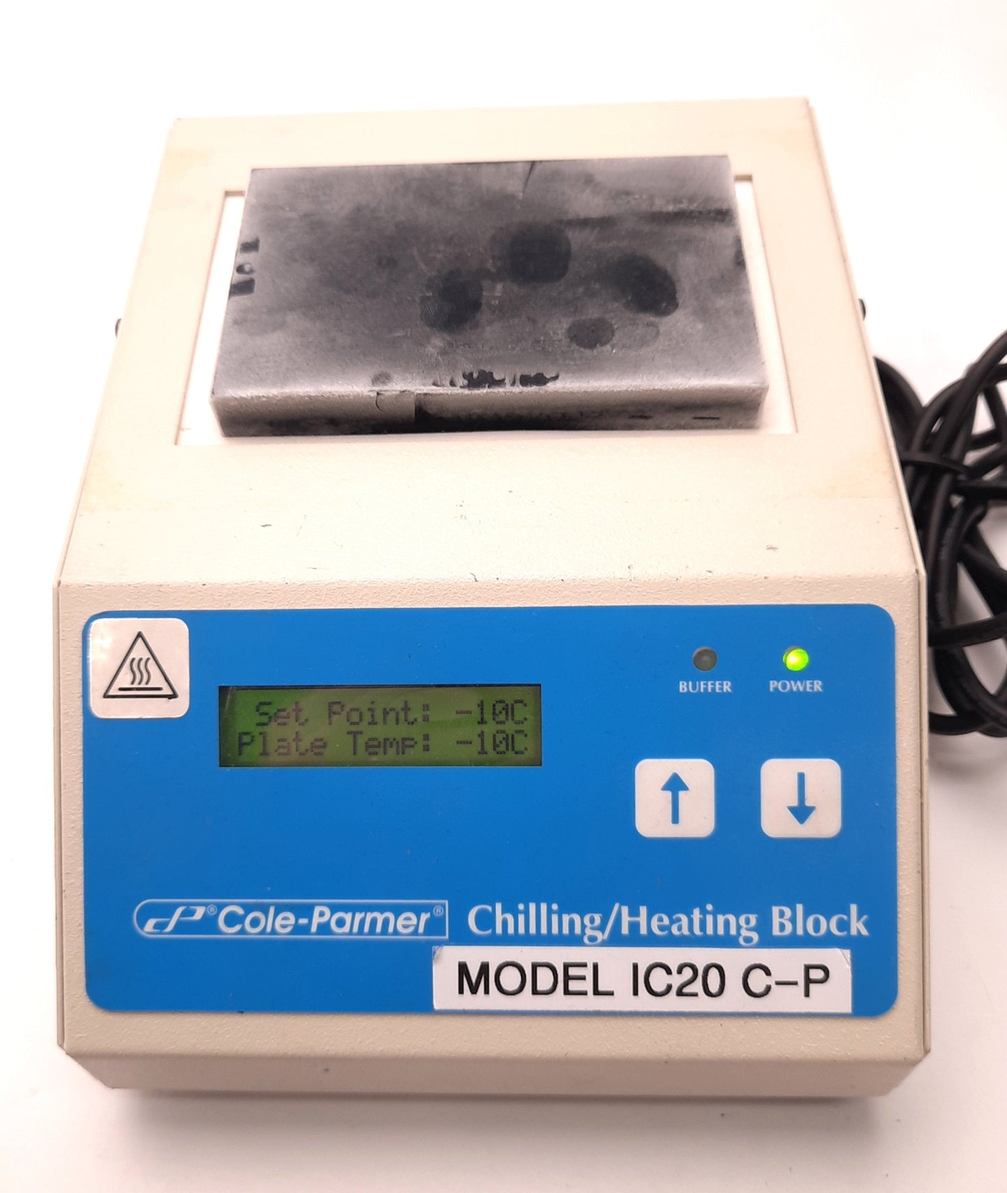 Used Cole Parmer IC20-C-P Benchtop Chilling/Heating Block -10 to 100C,4-3/8" x 2-7/8"
