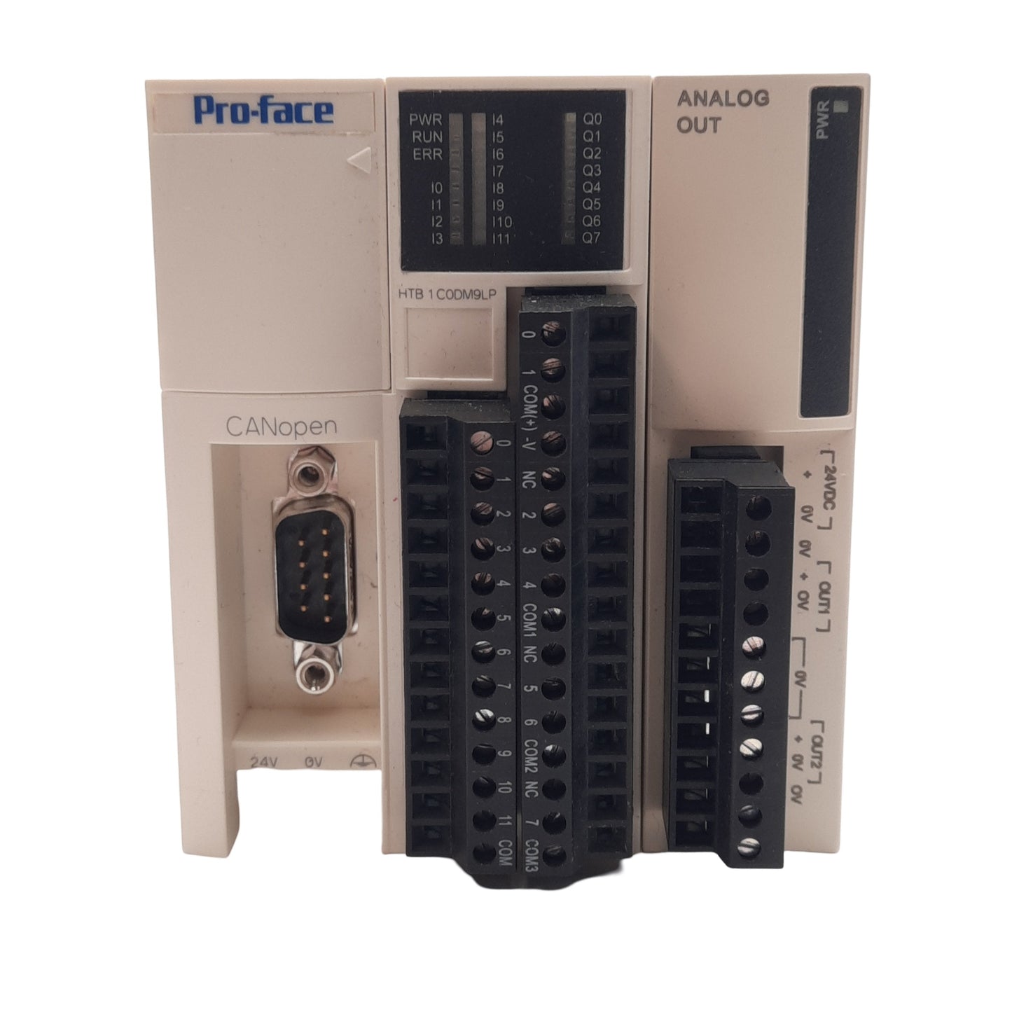 Used Pro-Face HTB1C0DM9LP CANopen Slave Hybrid Terminal Unit, Digital I/O 12 In/8 Out