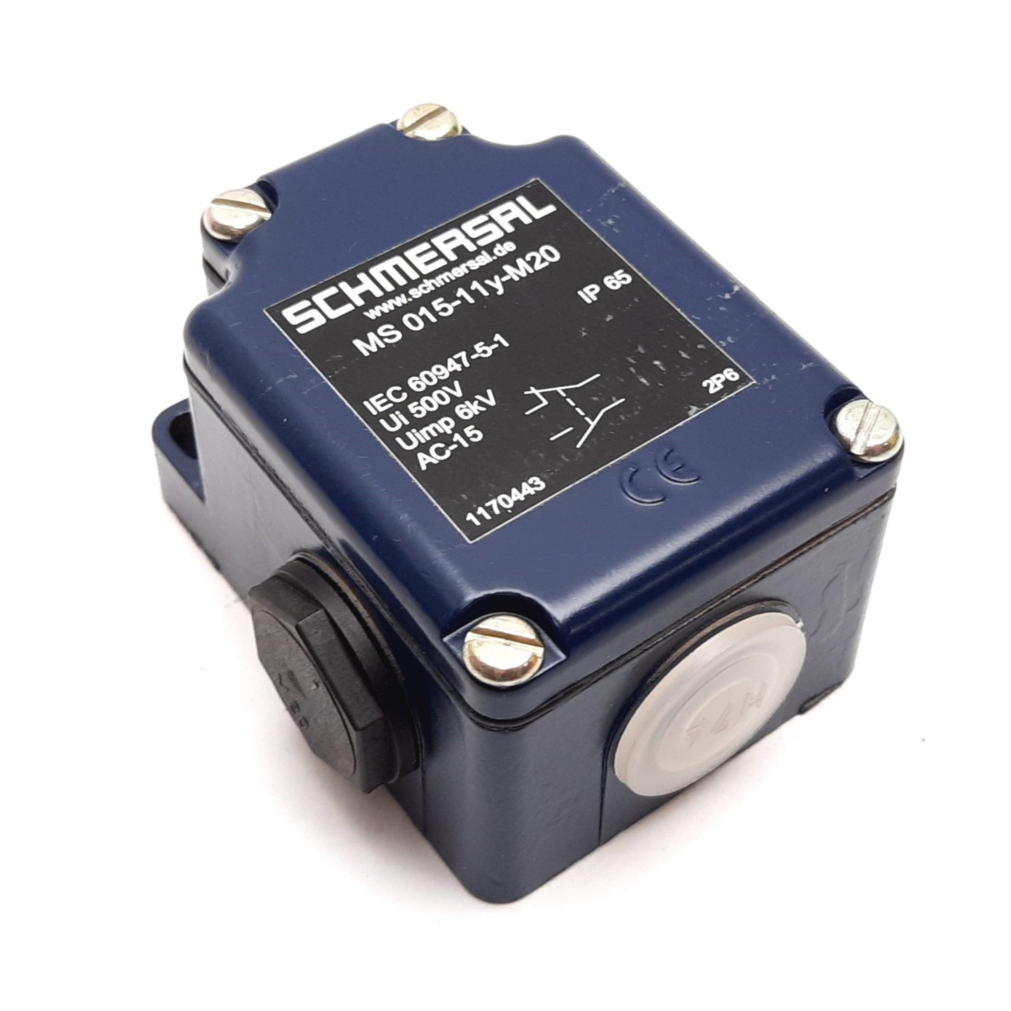 New – Open box Schmersal MS015-11Y-M20 Heavy Duty Limit Switch, 1x N/O and 1x N/C, Rating: 500V