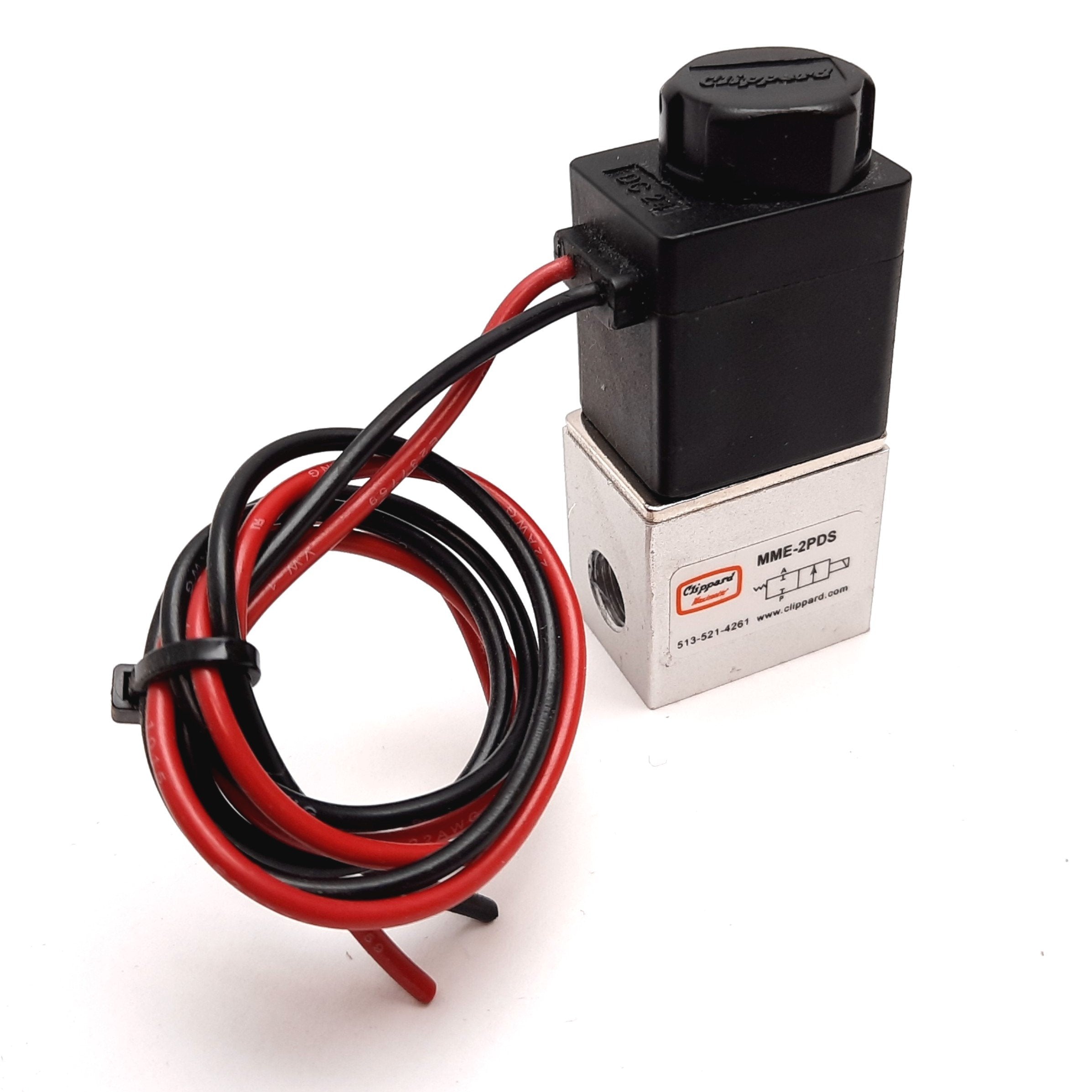 Clippard MME-2PDS Maximatic 2-Way Solenoid Valve, 24VDC, 0