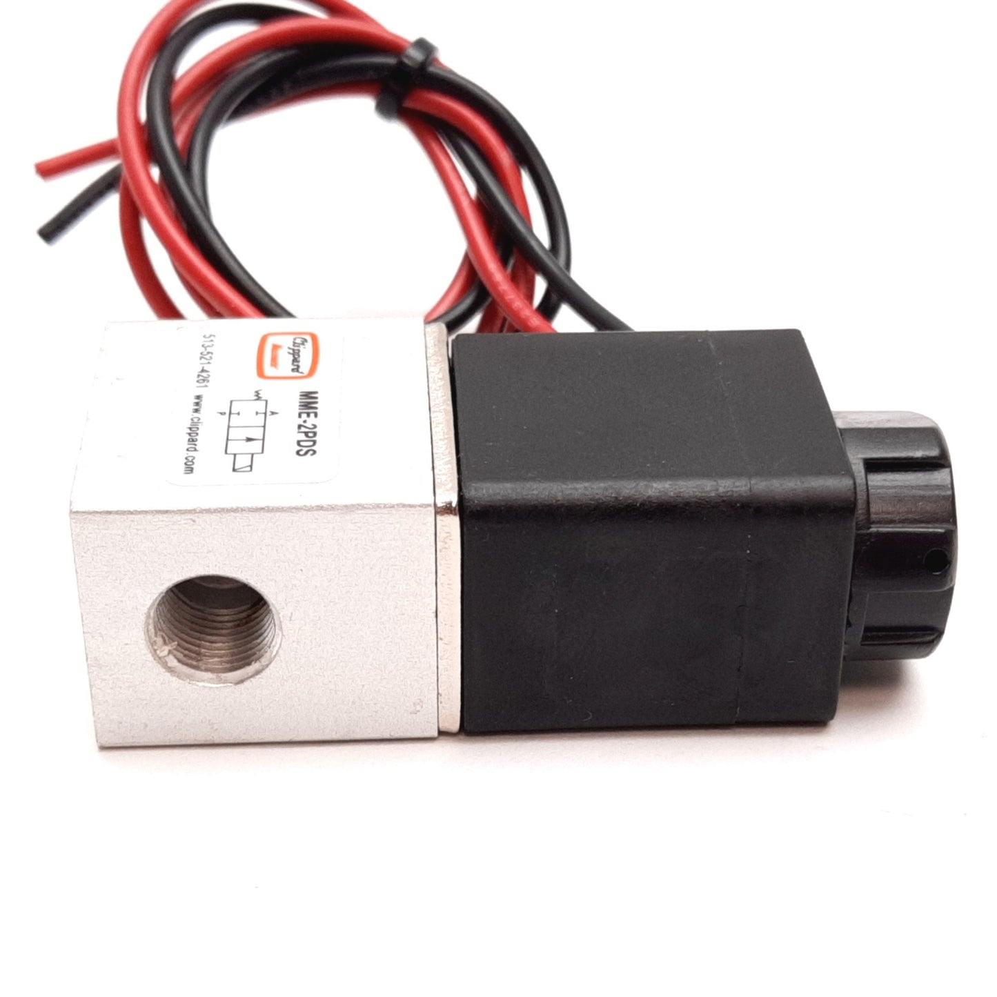 Used Clippard MME-2PDS Maximatic 2-Way Solenoid Valve, 24VDC, 0-115psig, 1/8" NPT