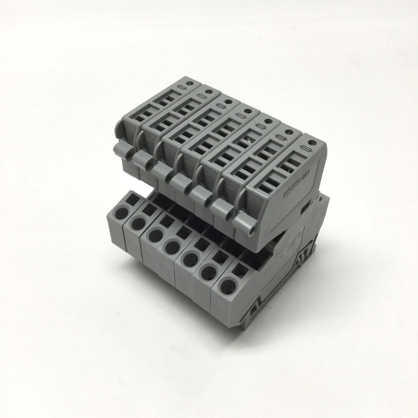 Used Lot of 7 Wago 281-611/281-418 Fuse Holder Terminal Blocks 120V Neon 5x20mm 10A