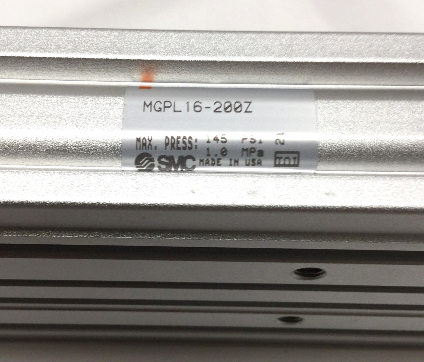 Used SMC MGPL16-200Z Compact Ball Guide Cylinder 16mm Bore, 200mm Stroke w/Switches
