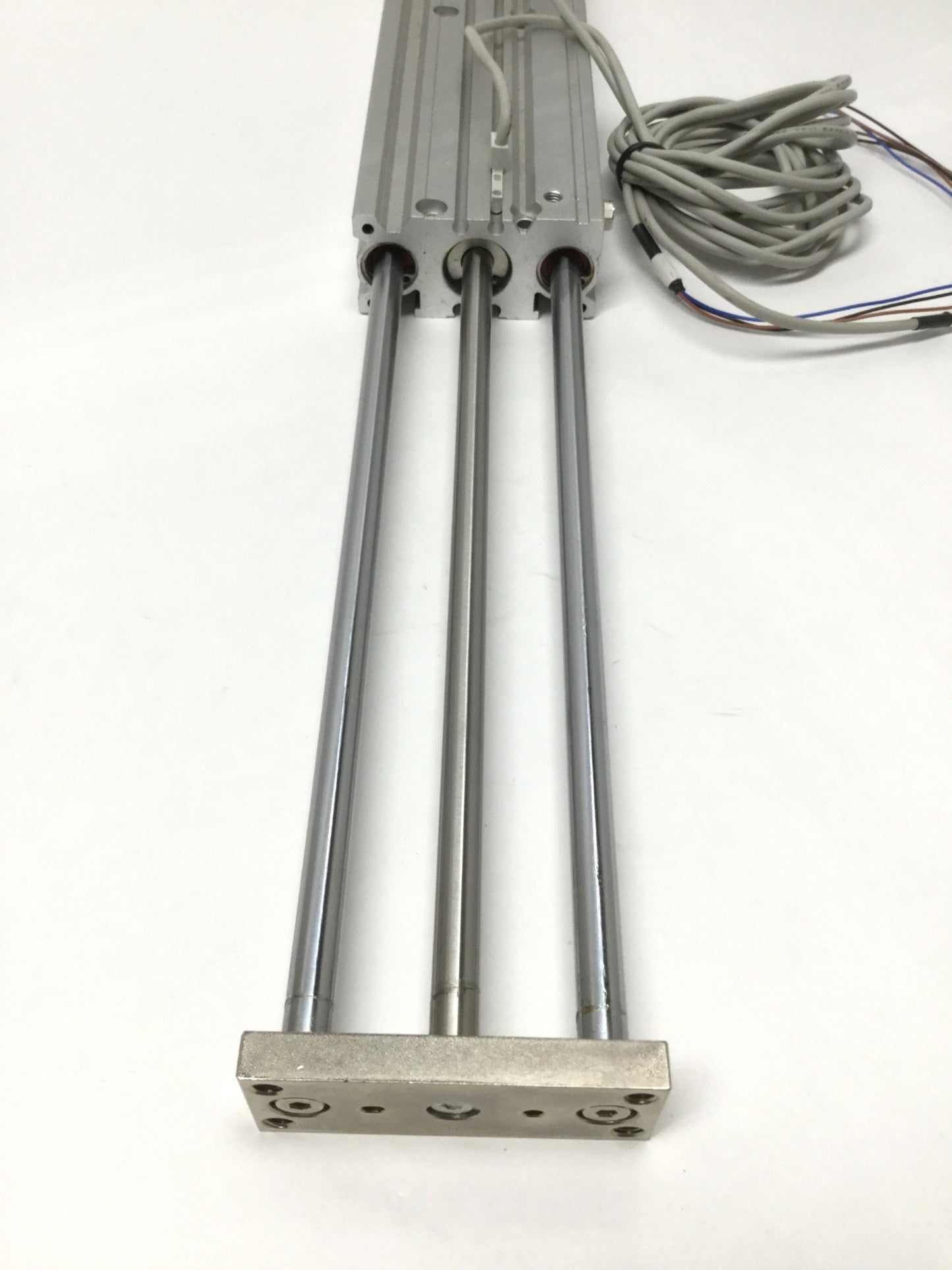Used SMC MGPL16-200Z Compact Ball Guide Cylinder 16mm Bore, 200mm Stroke w/Switches