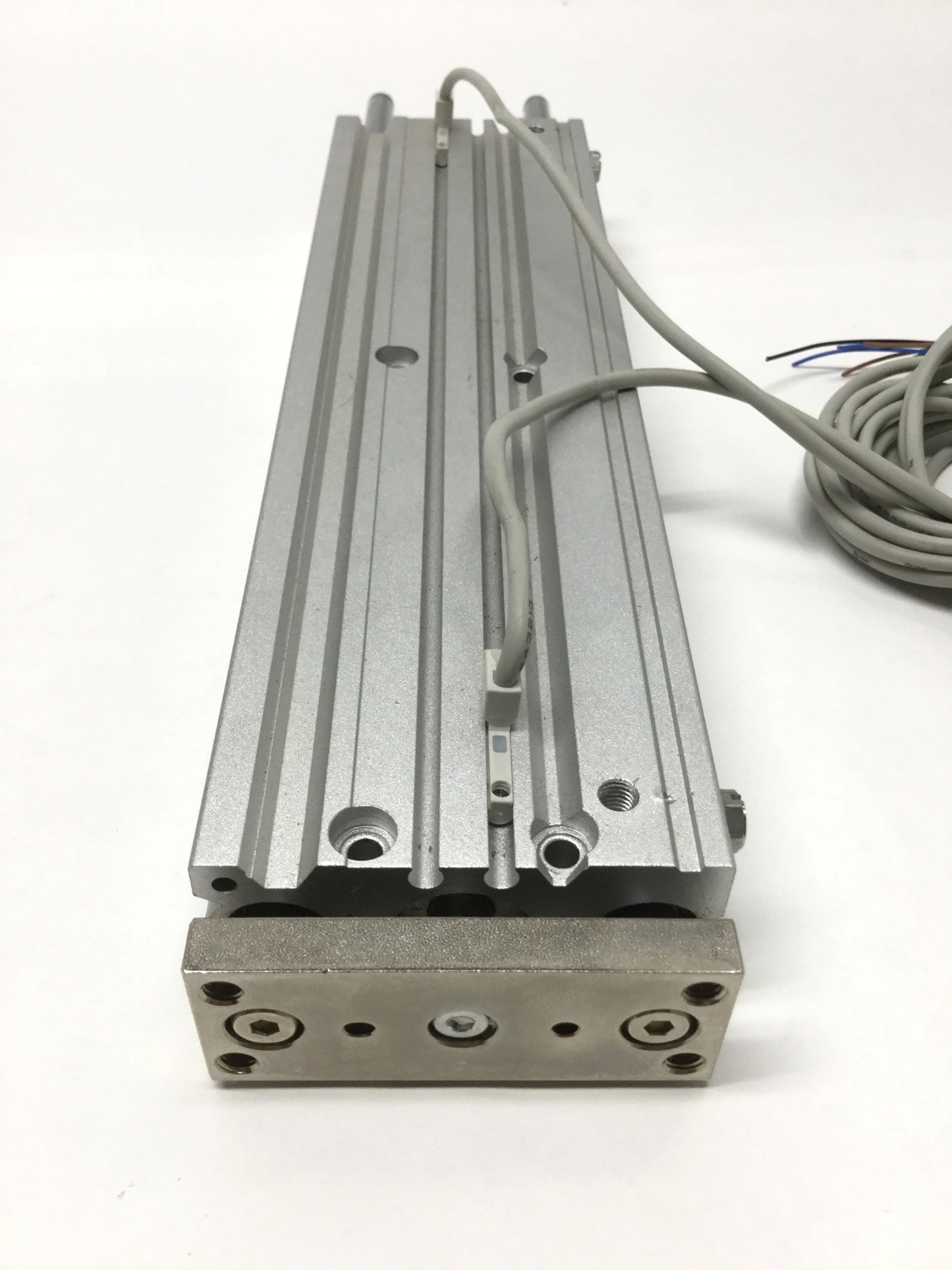Used SMC MGPL16-200Z Compact Ball Guide Cylinder 16mm Bore, 200mm Stroke w/Switches