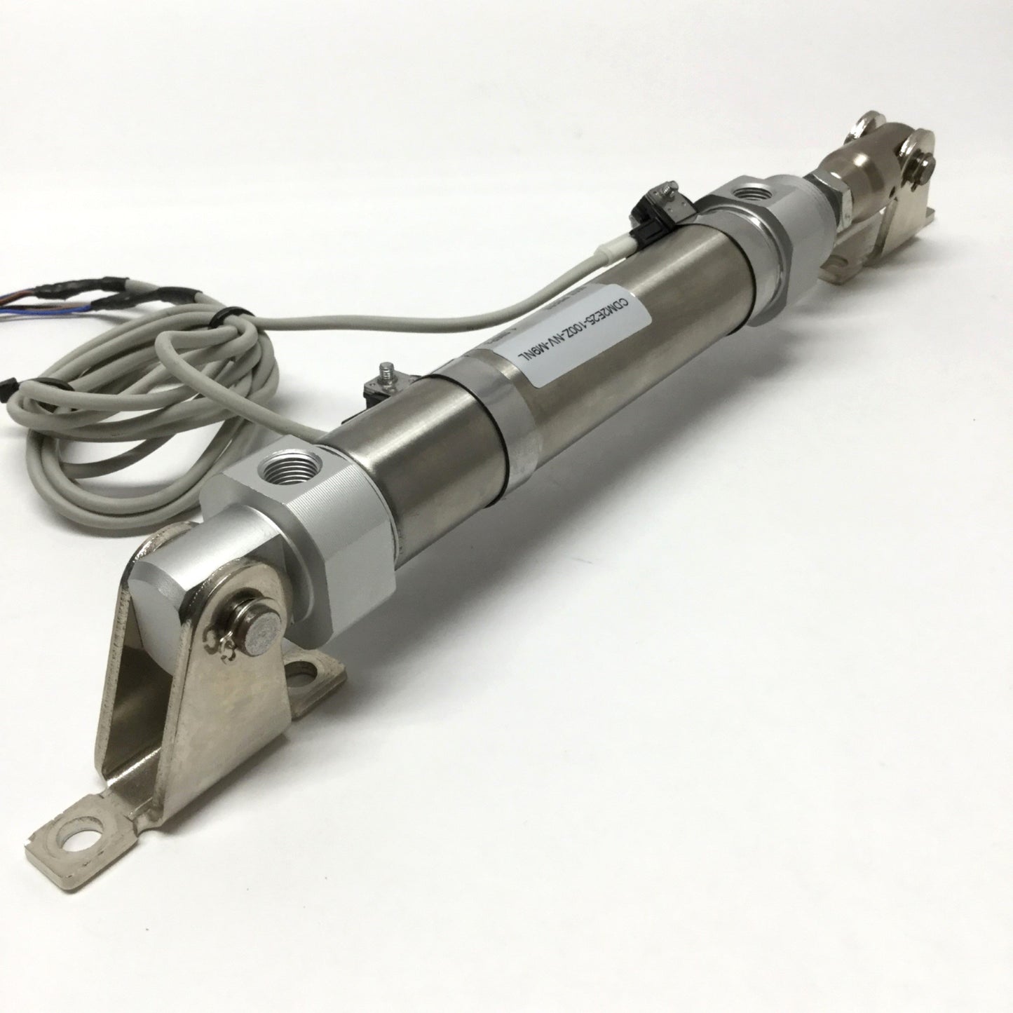 Used SMC CDM2E25-100Z-M9NL Air Cylinder 25mm Bore, 100mm Stroke w/Auto Switches