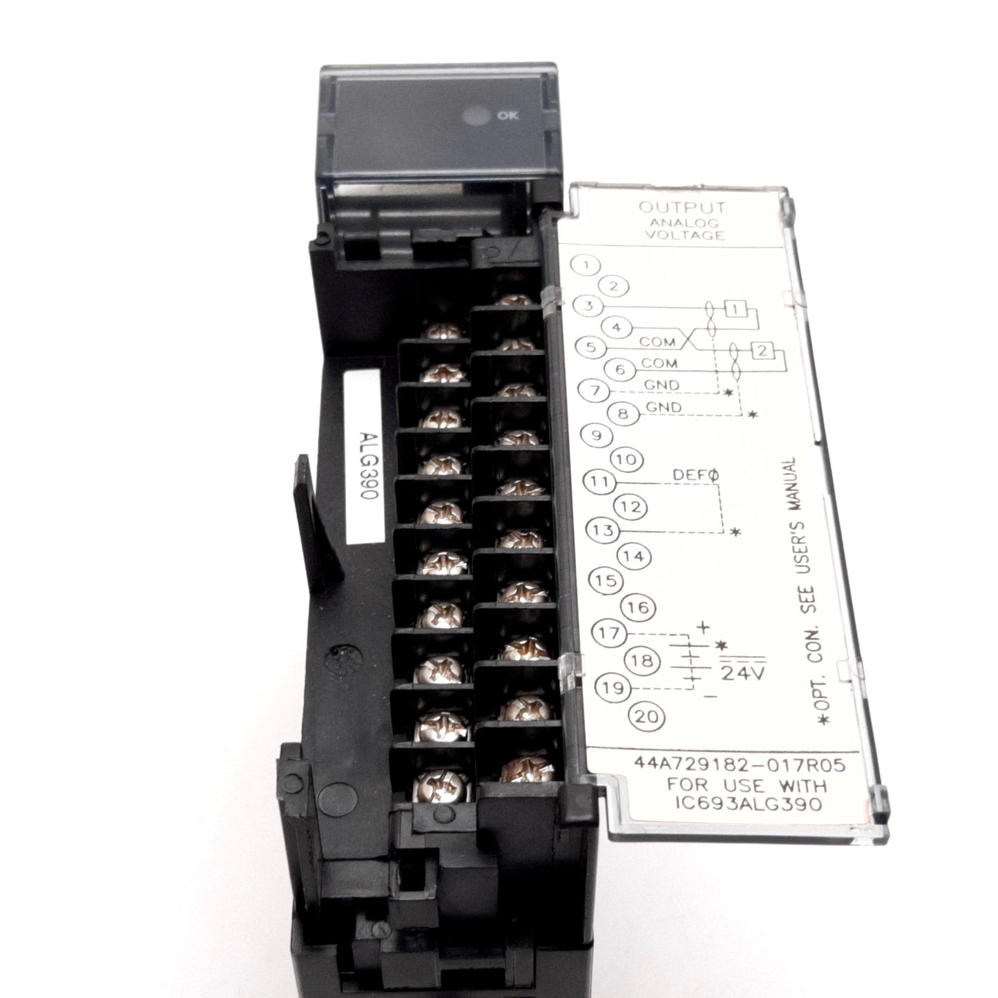 Used GE Fanuc IC693ALG390F Analog Voltage Output PLC Module, Series 90-30, 2-Point