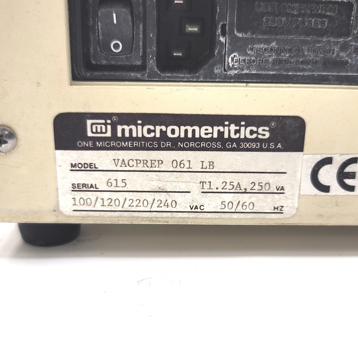 Used Micromeritics VACPREP 061 LB Sample Degasser 6-Station, 100-240VAC