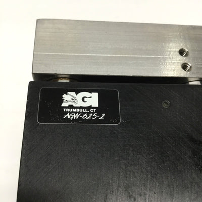 Used AGI AGW-625-2 Wide Body Parallel Jaw Pneumatic Gripper 2" Stroke, 120psi, 130lbf