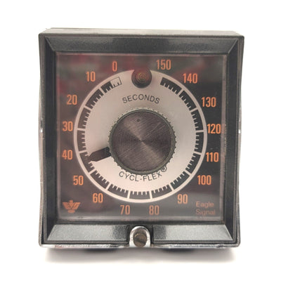 Used Eagle Signal HP52A6 Cycl-Flex Analog Single Preset Timer 0-150 Sec, 10A, 120VAC