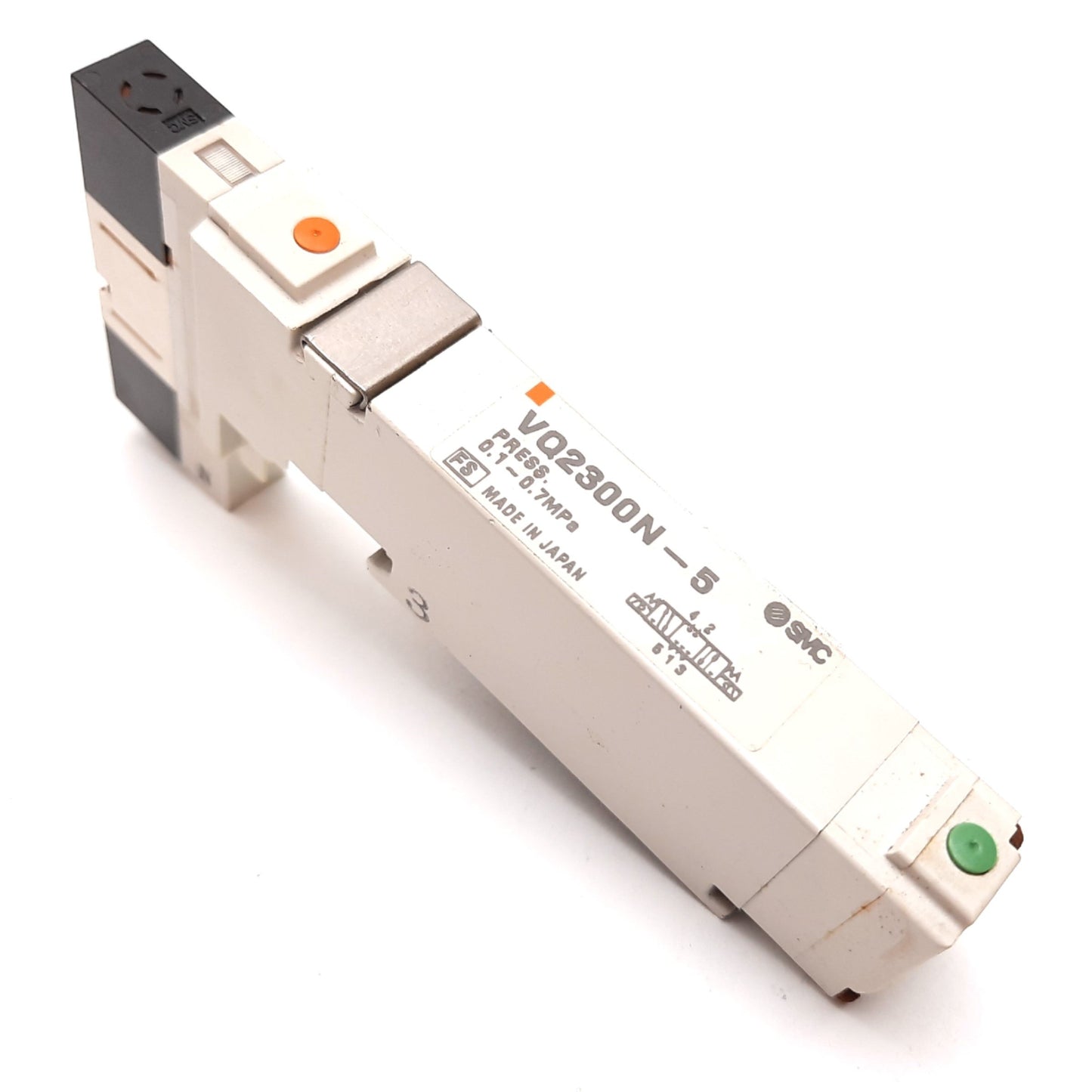 Used SMC VQ2300N-5 Solenoid Valve, 3-Position Closed Center 5-Port, 24VDC, 0.1-0.7MPa