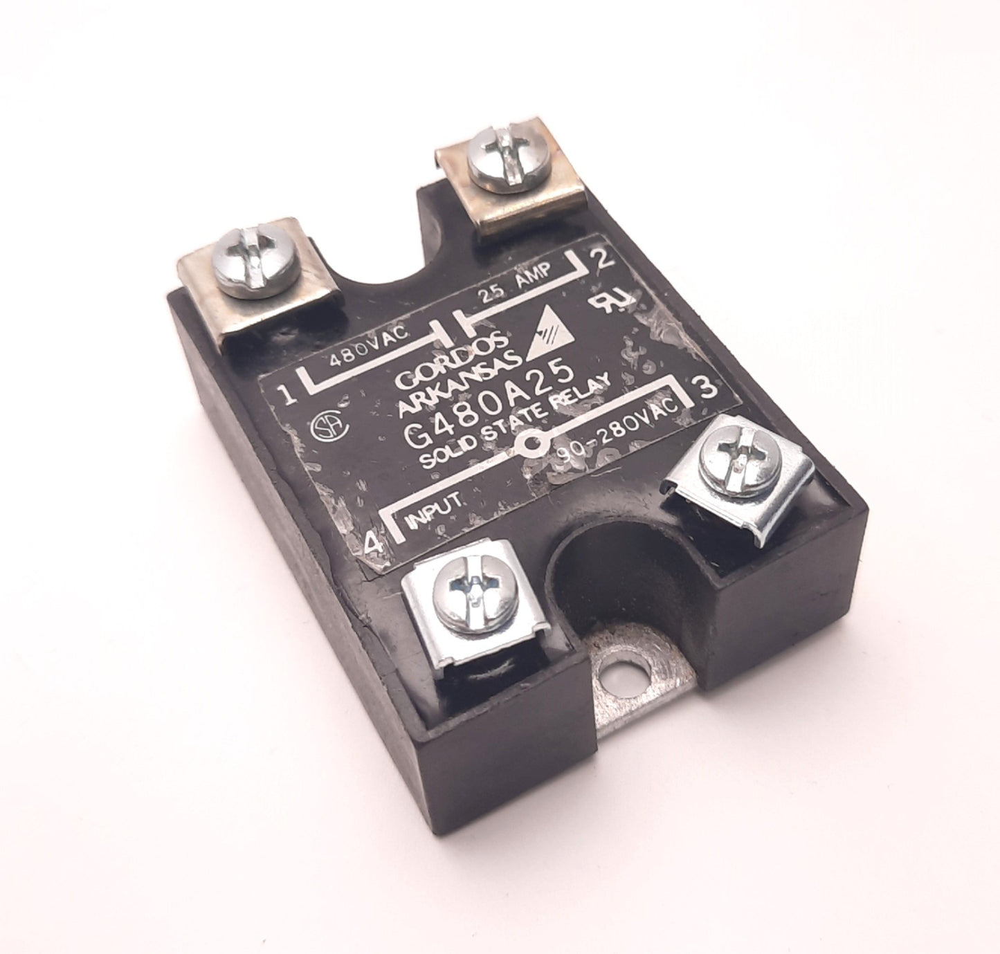 Used Gordos Crouzet G480A25 Solid State Relay 480v AC Load 90-280v AC Control 25Amps