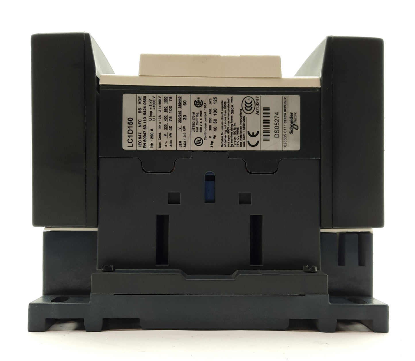 Used Telemecanique LC1D150 TeSys Contactor 3-Pole 150A 1000VAC NC/NO Aux 24VDC Coil