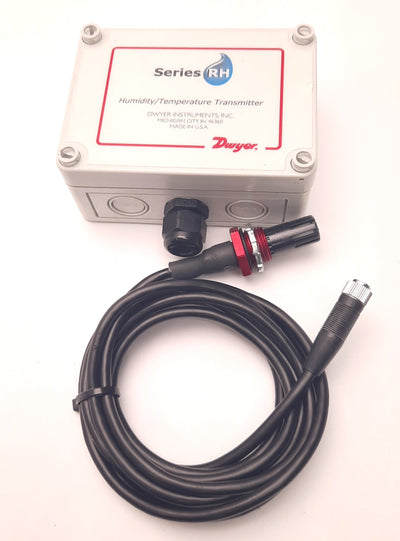 Used Dwyer RHU-R008 Humidity Transmitter 10-35v DC In, 4-20mA Out NEMA 4X IP66