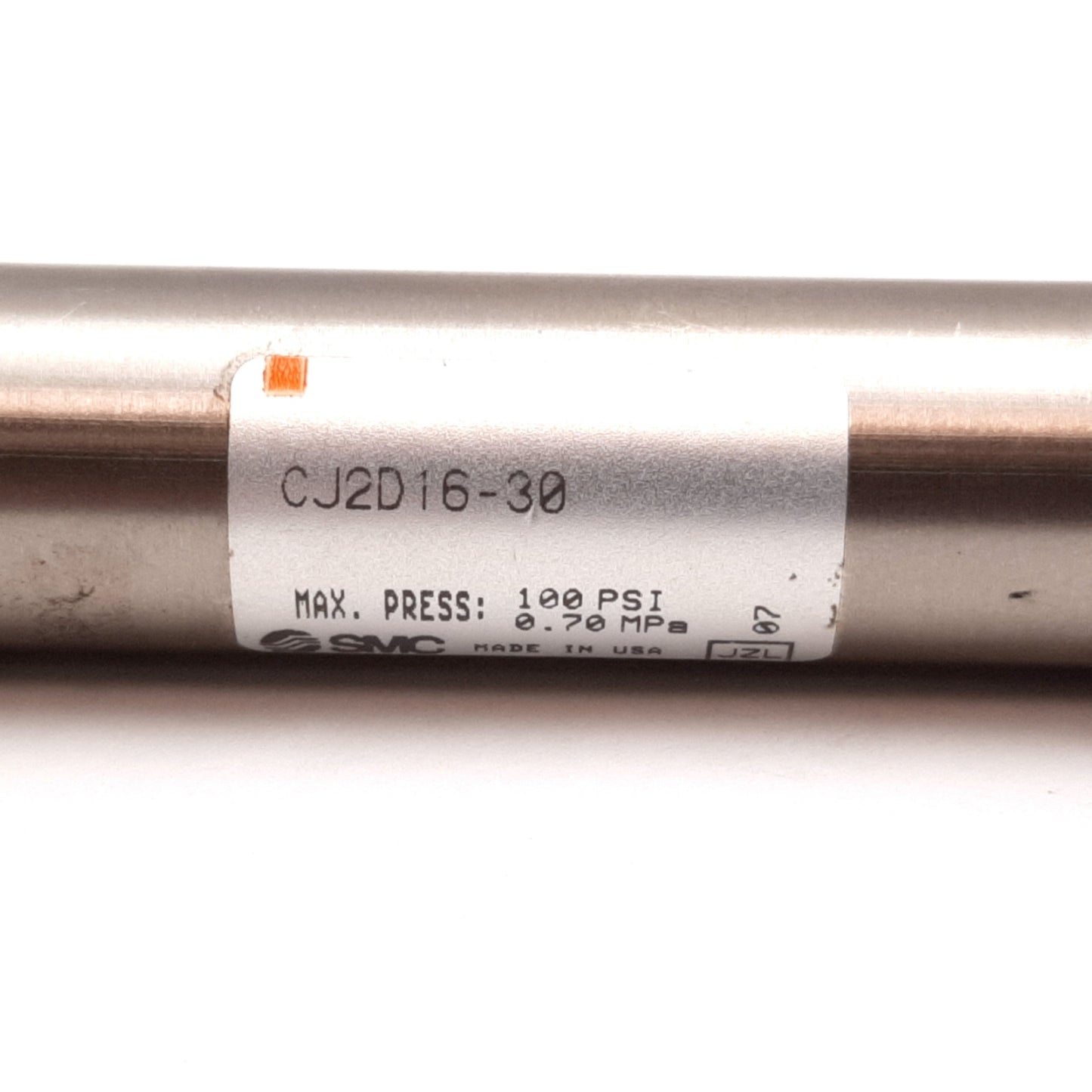 Used SMC CJ2D16-30 Pneumatic Cylinder, Bore: 16mm, Stroke: 30mm, 0.7MPa, M5x0.8