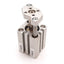 Used SMC CDQMB16-15 Compact Cylinder, Bore: 16mm, Stroke: 15mm, 1.0MPa, M5x0.8