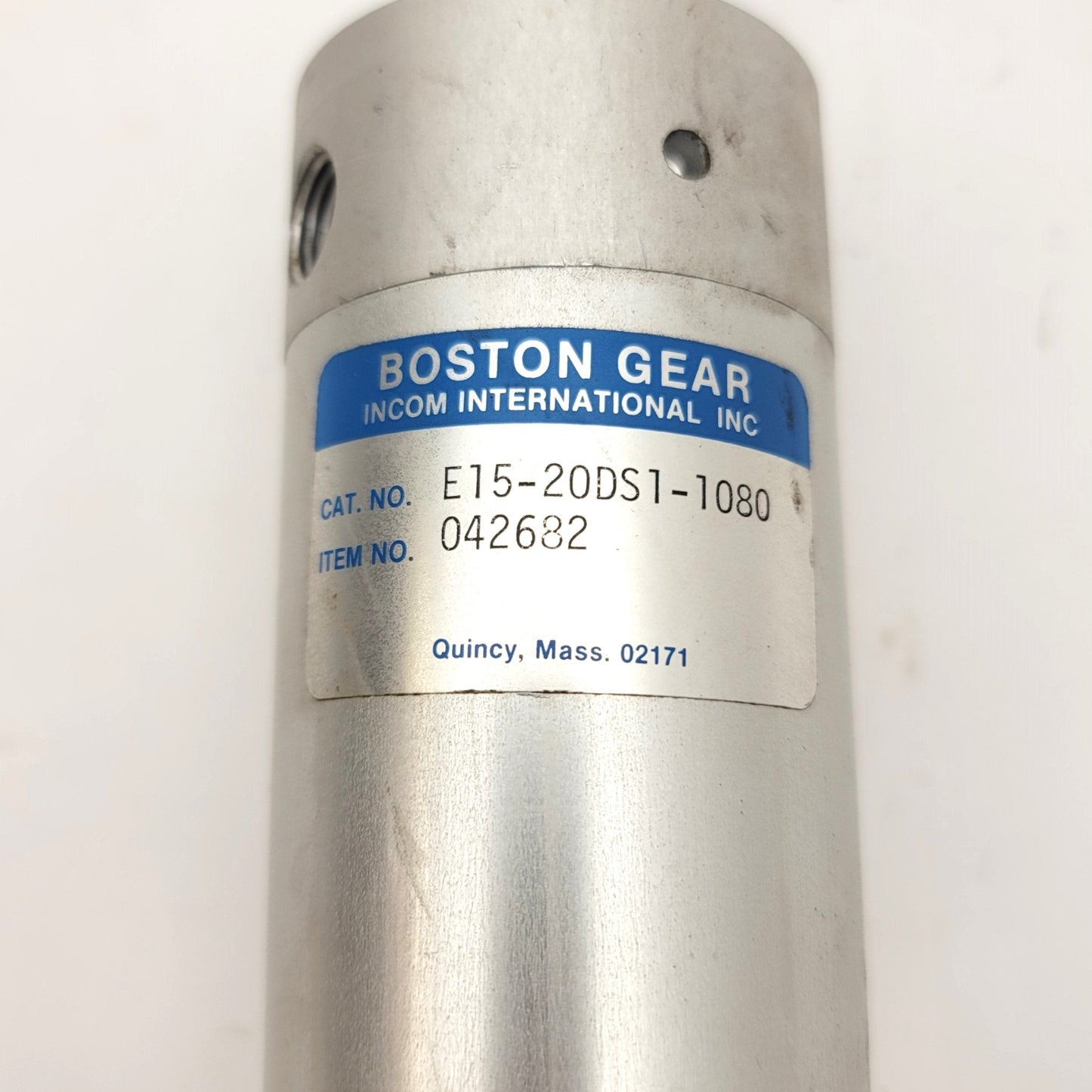 Used Boston Gear E15-20DS1-1080 Pneumatic Round Body Cylinder Bore 2" Stroke: 8"