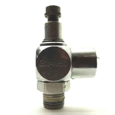 Used Bimba FCP8L Adjustable Flow Control Valve, 0-150PSI, 1/2"NPT Male to Female