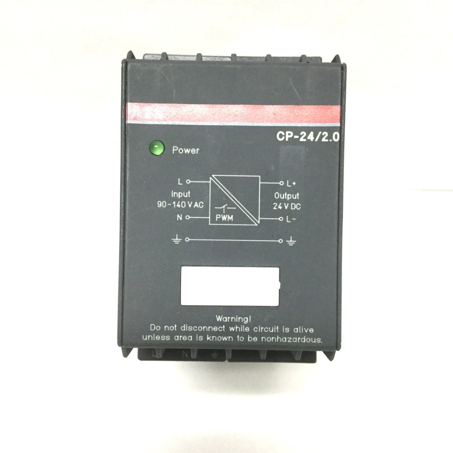 Used ABB CP-24/2.0 Switching Power Supply 90-140VAC Input, 24VDC 2A Output, DIN Mount