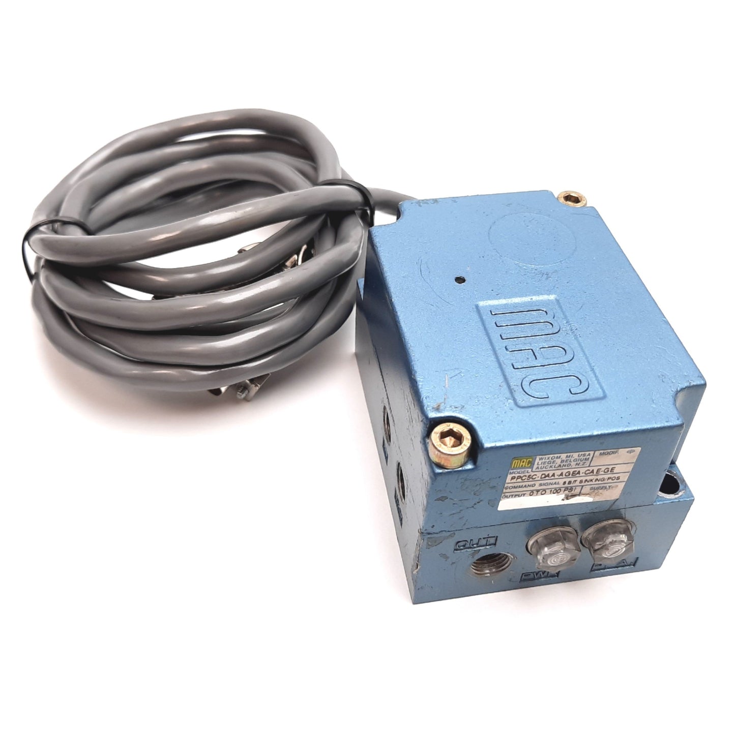 Used MAC PPC5C-DAA-AGEA-CAE-GE Proportional Pressure Controller, Pressure 0-100psi