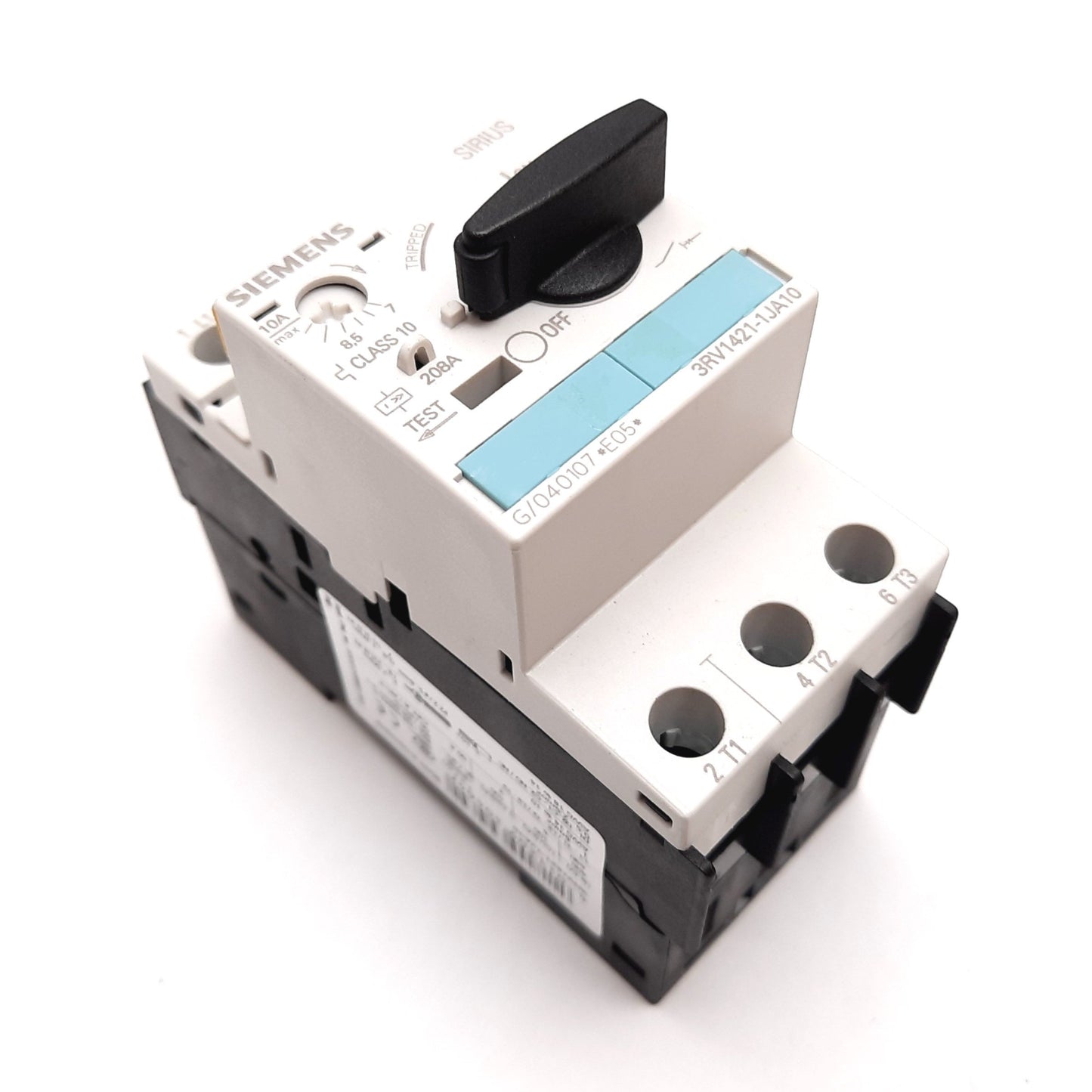 Used Siemens 3RV1421-1JA10 Motor Protection Circuit Breaker, 3-Pole, 7-10A, 690VAC