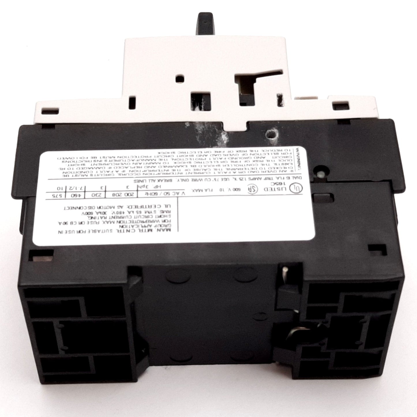 Used Siemens 3RV1421-1JA10 Motor Protection Circuit Breaker, 3-Pole, 7-10A, 690VAC