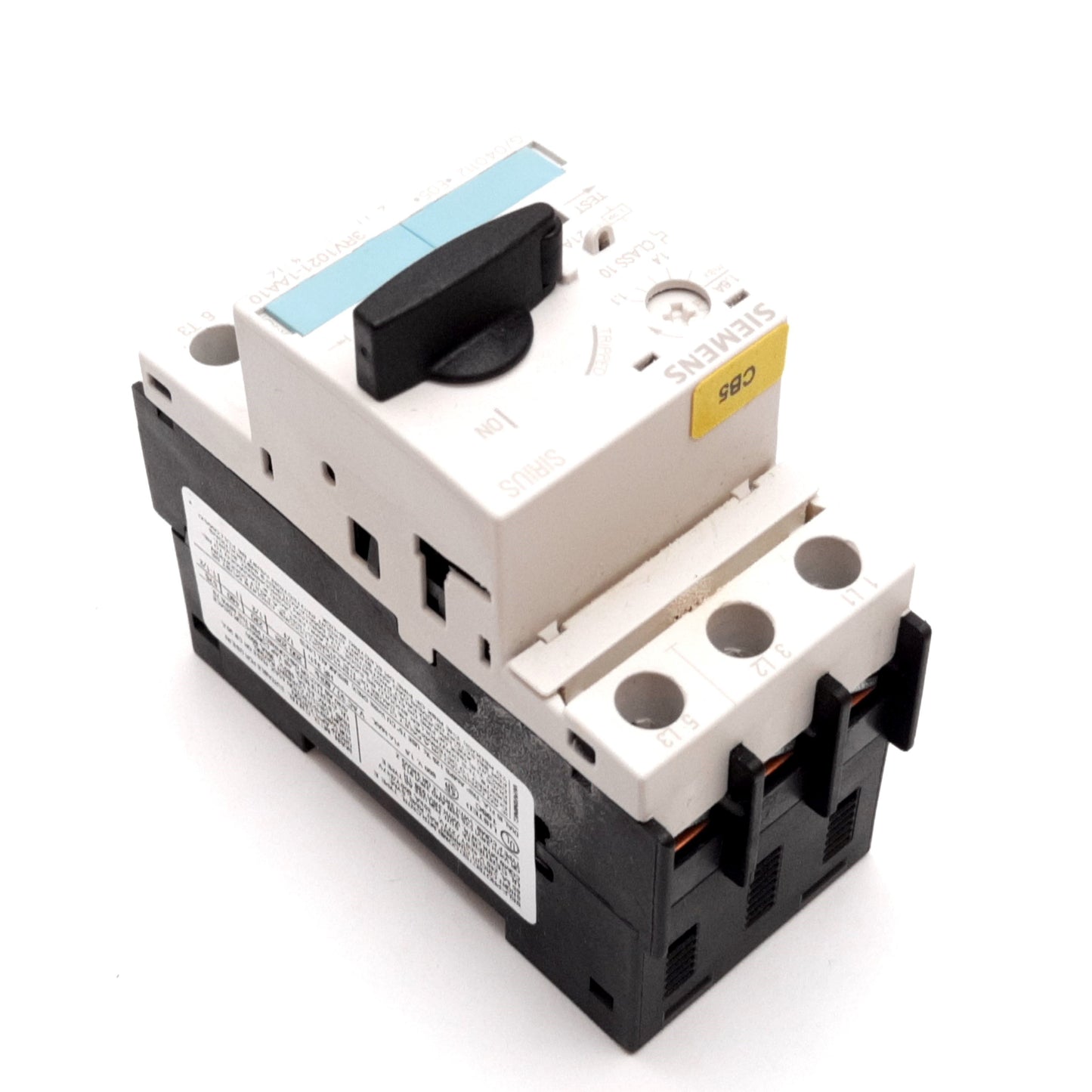 Used Siemens 3RV1021-1AA10 Motor Protection Circuit Breaker, 3-Pole, 1.1-1.6A, 690VAC