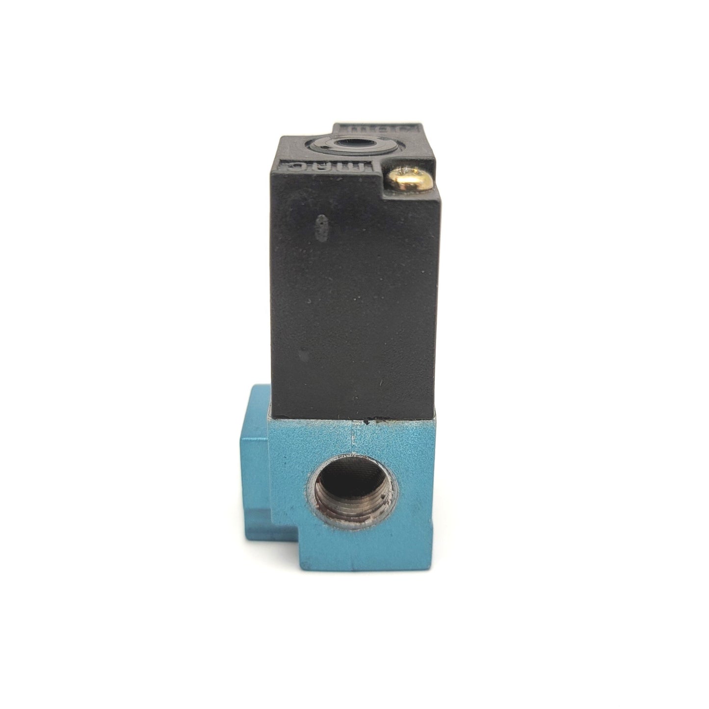 Used MAC 35A-AAA-DAA-1BM 3-Way Solenoid Poppet Valve 24VDC, Vacuum To 120psi, 1/8"NPT