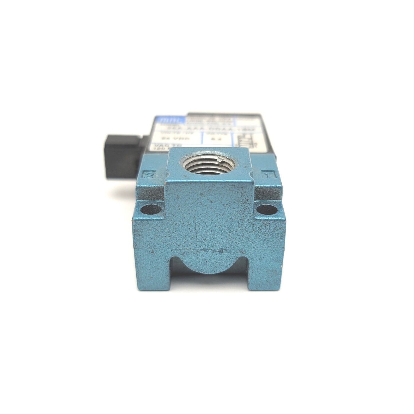 Used MAC 35A-AAA-DAA-1BM 3-Way Solenoid Poppet Valve 24VDC, Vacuum To 120psi, 1/8"NPT