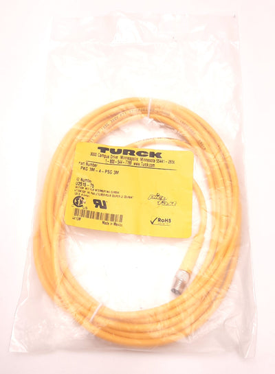 New – Open box Turck PKG 3M-4-PSG 3M U2515-75 Picofast Cordset M8 Female To Male, 4m Length