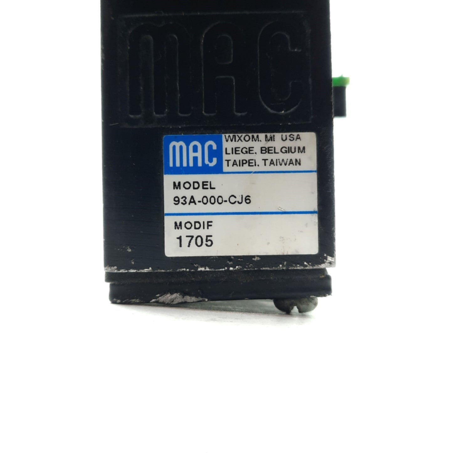 Used MAC Valves 93A-000-CJ6=1705 MAConnect Valve Base, 1/2"NPT, - Common