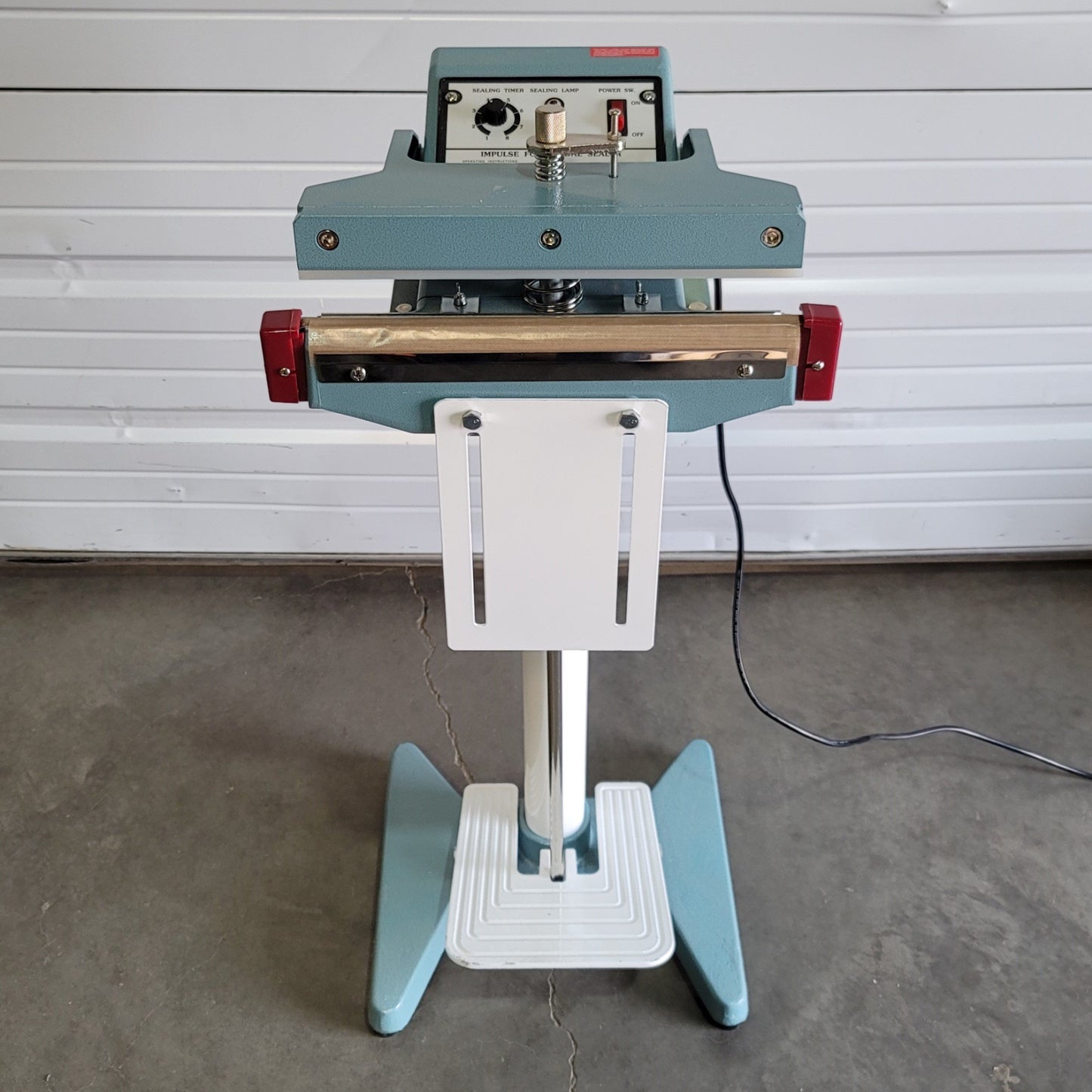 Used Midwest Pacific MP-12F1 Foot Operated Impulse Bag Sealer 5/64" Seal, 12" Wide