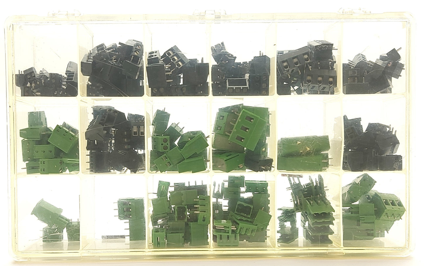 New – Open box Lot of Through Hole PCB Screw Terminal/Receptacle Blocks 2-3 Pin Various Pitch