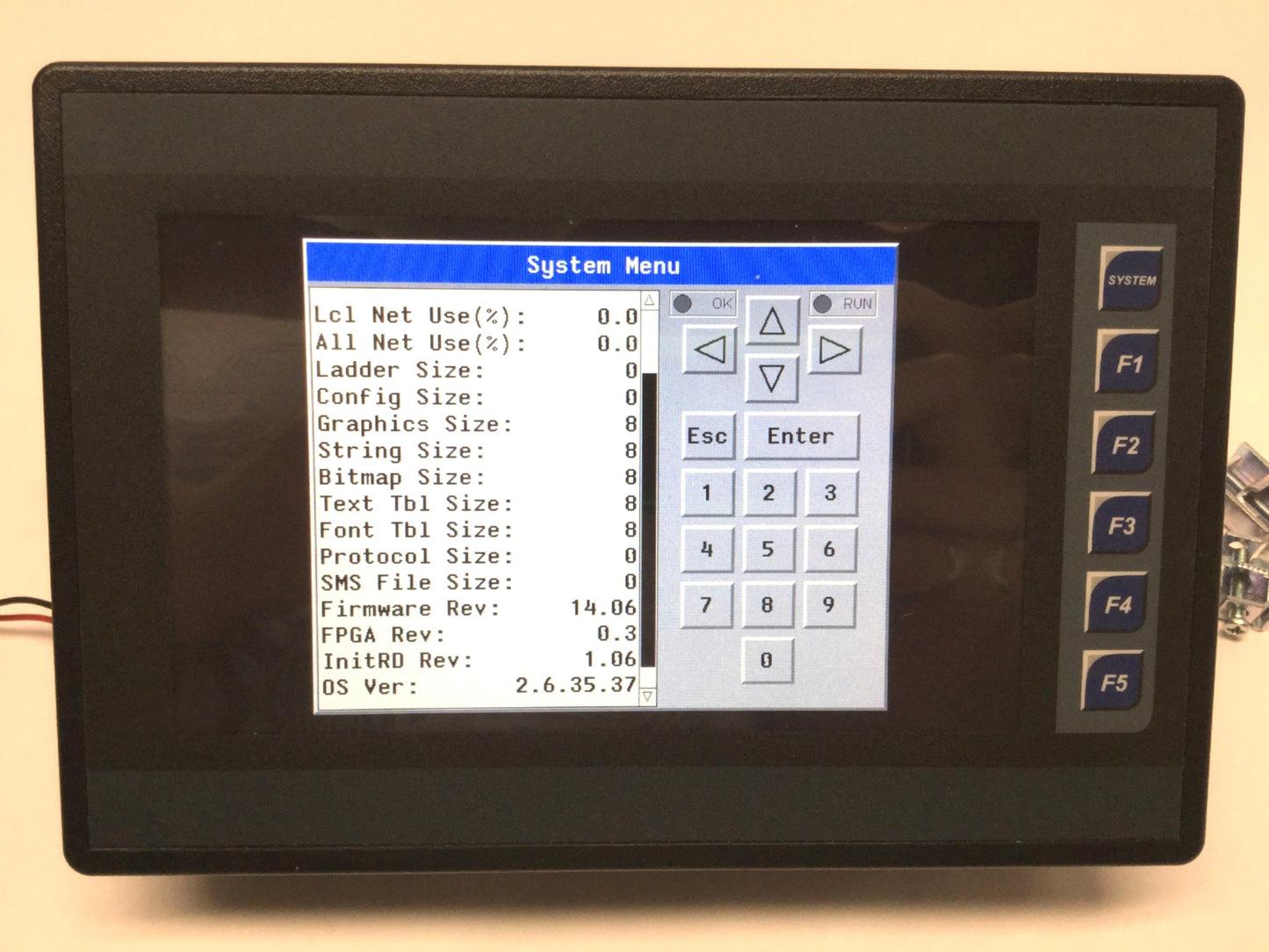 Used Horner HE-XW1E4 XL7 OCS Touchscreen Controller HMI, 7", 10-30VDC, 2 CAN Ports