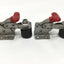 Used Lot of 2 Destaco 305-USS Stainless Horizontal Hold Down Clamp Flanged Base U-Bar