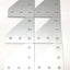 Used Lot of 6 80/20 4351 Aluminum Hardware 90° Angled Flat Plates, 5-Hole, 15-Series