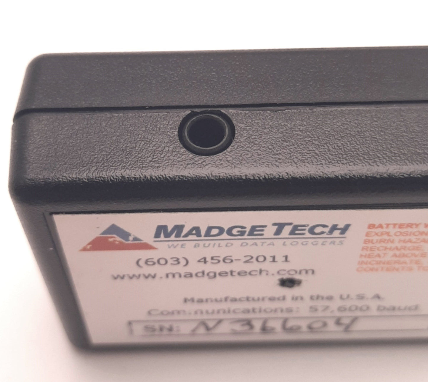 Used MadgeTech TC110-2MB Thermocouple Data Logger .1C Resolution,1s to 12Hr Rate, SMP
