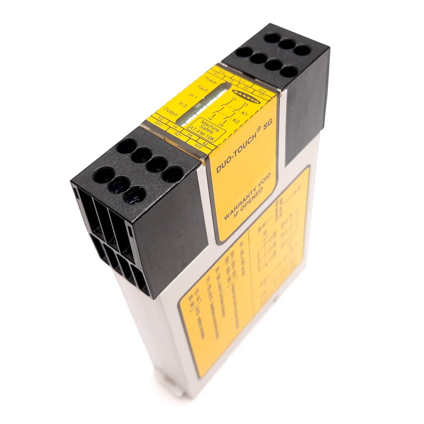 Used Banner AT-FM-10K Safety Relay Duo-Touch Two-Hand Control Module, 2 N/O, 24VAC/DC
