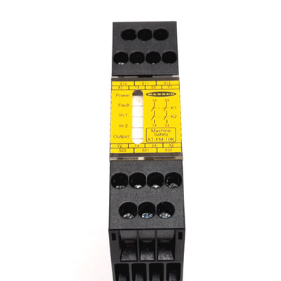 Used Banner AT-FM-10K Safety Relay Duo-Touch Two-Hand Control Module, 2 N/O, 24VAC/DC