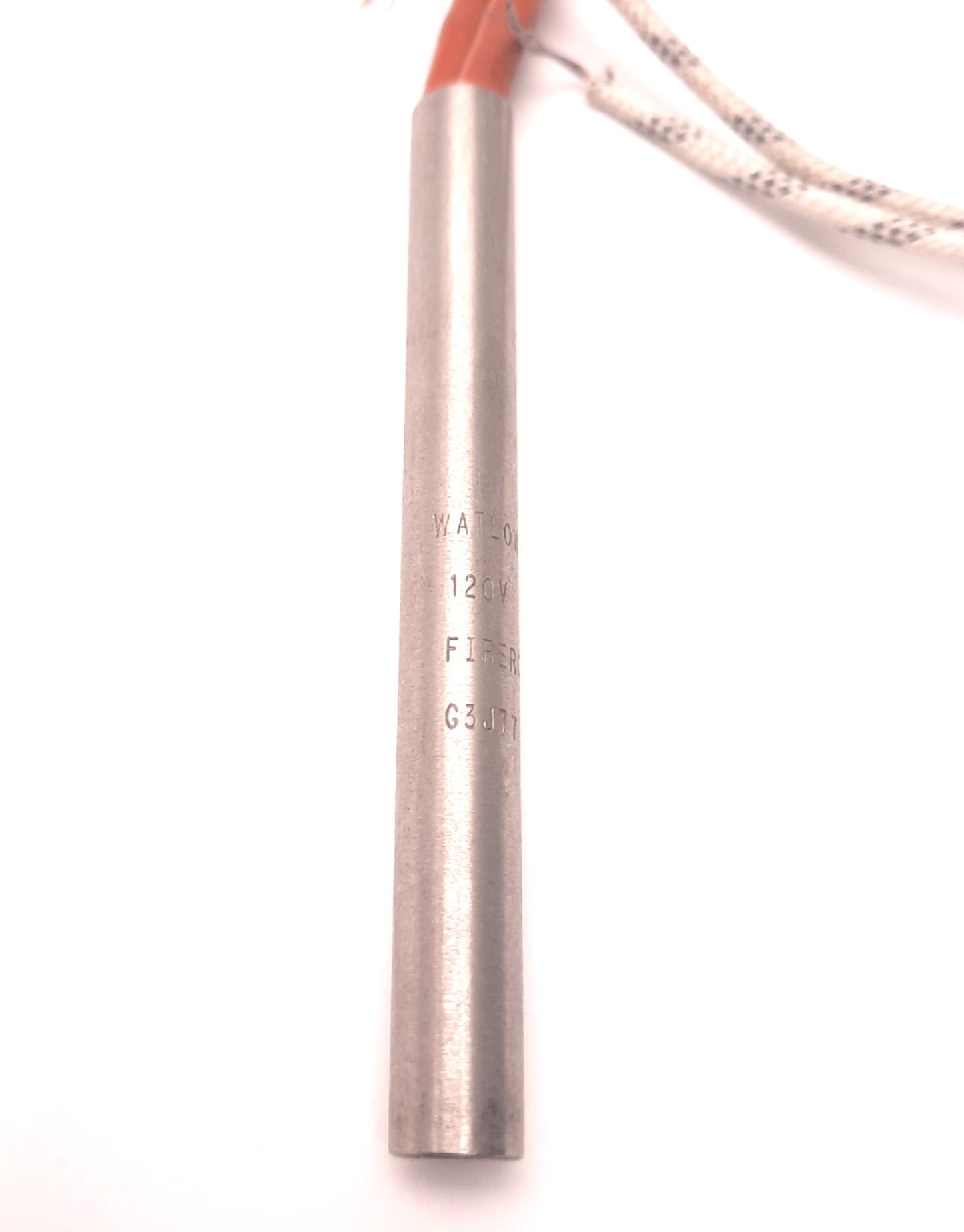 Used Watlow G3J77 Heater Cartridge 3/8" Dia, x 3.5" Length, 120v 250W, 10" Leads